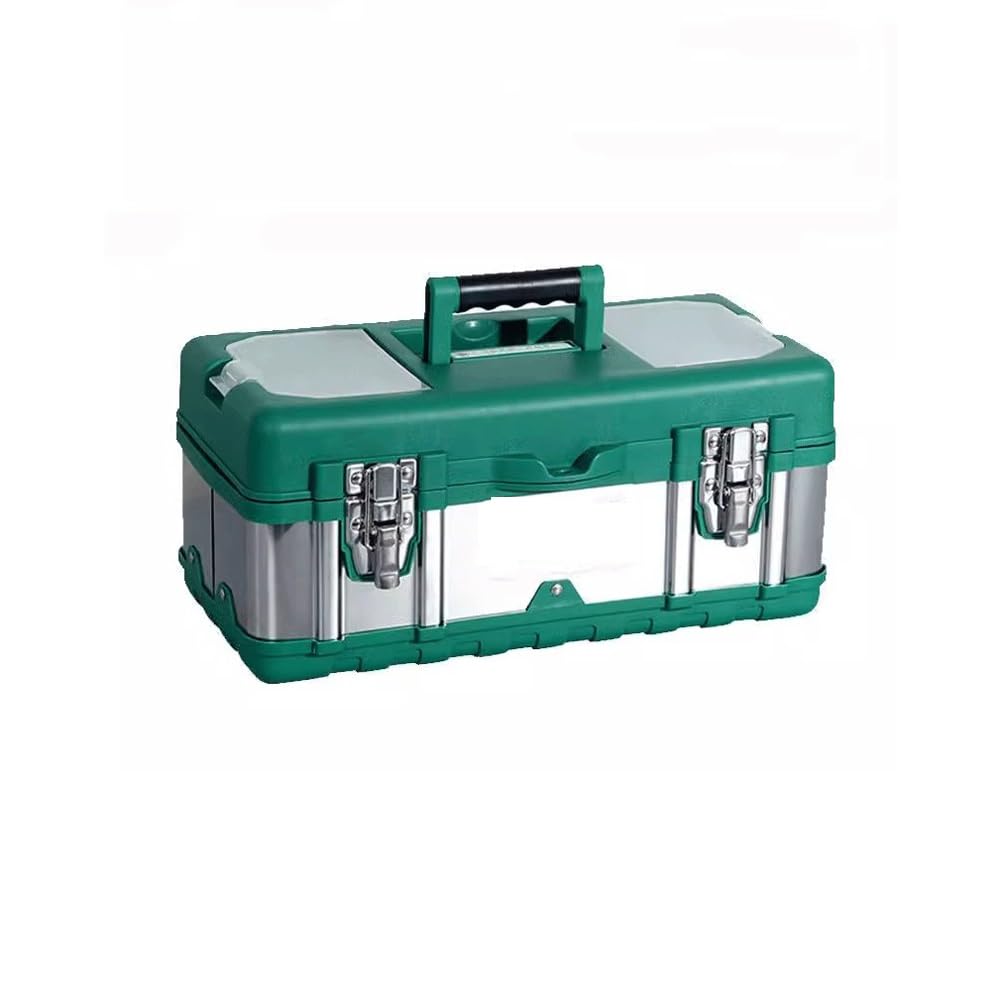 Stainless Steel Toolbox Thickened Hardware Repair Box Multifunctional Household Storage Car Portable Storage and Toolbox