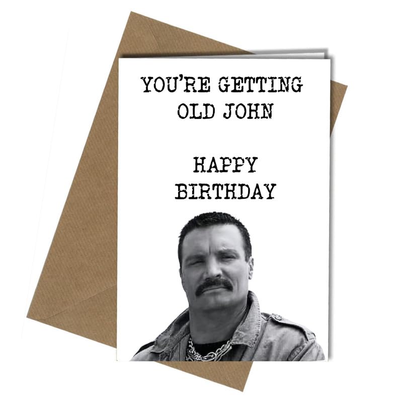 COMMANDO FILM - JOHN BENNETT - YOU'RE GETTING OLD JOHN - A5 GREETING CARD