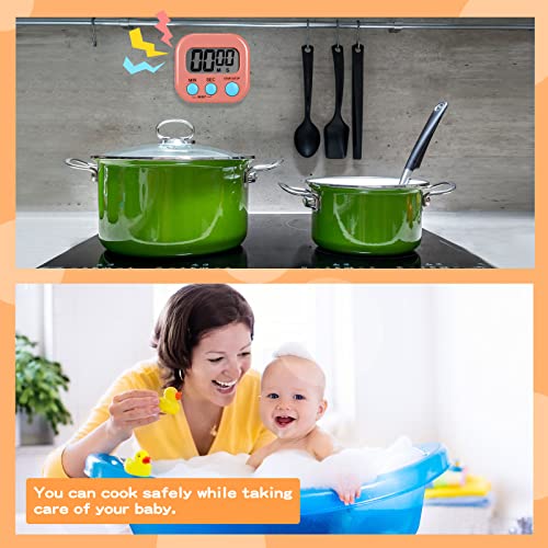 16 Pieces Small Digital Kitchen Timer Classroom Timers For Students In 100Th Day Of School Magnetic Back And On Switch Minute Second Count Up Countdown With Matching Ropes, Not Including Battery #TOP3