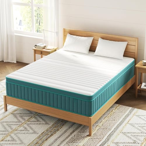 Image of Swbvs Firm Full Mattress, 14 Inch Cooling-Gel Memory Foam & Pocket Spring Hybrid Mattress,Firm Feel,Full Bed Mattresses in a Box, CertiPUR-US Certified