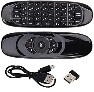 Buy VOOCME 4in1 Air Mouse Remote, Wireless Keyboard with Color Backlight, Motion Detection, 2.4G Wireless, Compatible with Windows, macOS, Android, Linux, Smart TV, Laptops Online at Low Prices in India - Amazon.in - Image 1