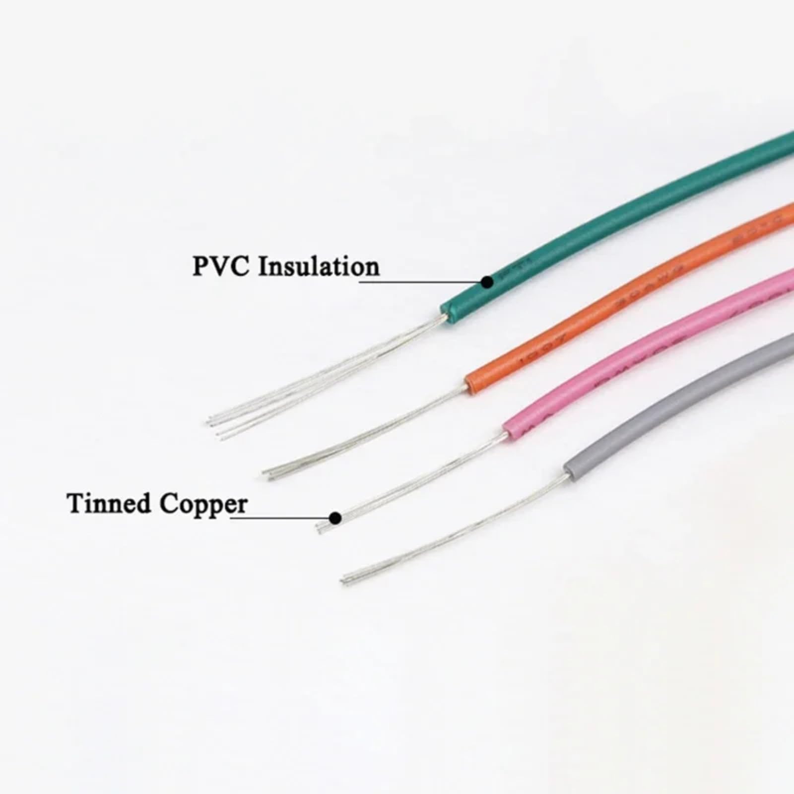 UL1007 Kable elektryczne 5 Zestaw do mieszania kolorów izolowany miedziany PCW 30 28 26 24 22 20 18 16 AWG skręcone PCB (Boxed 2; 28AWG 20m x5 rolek)