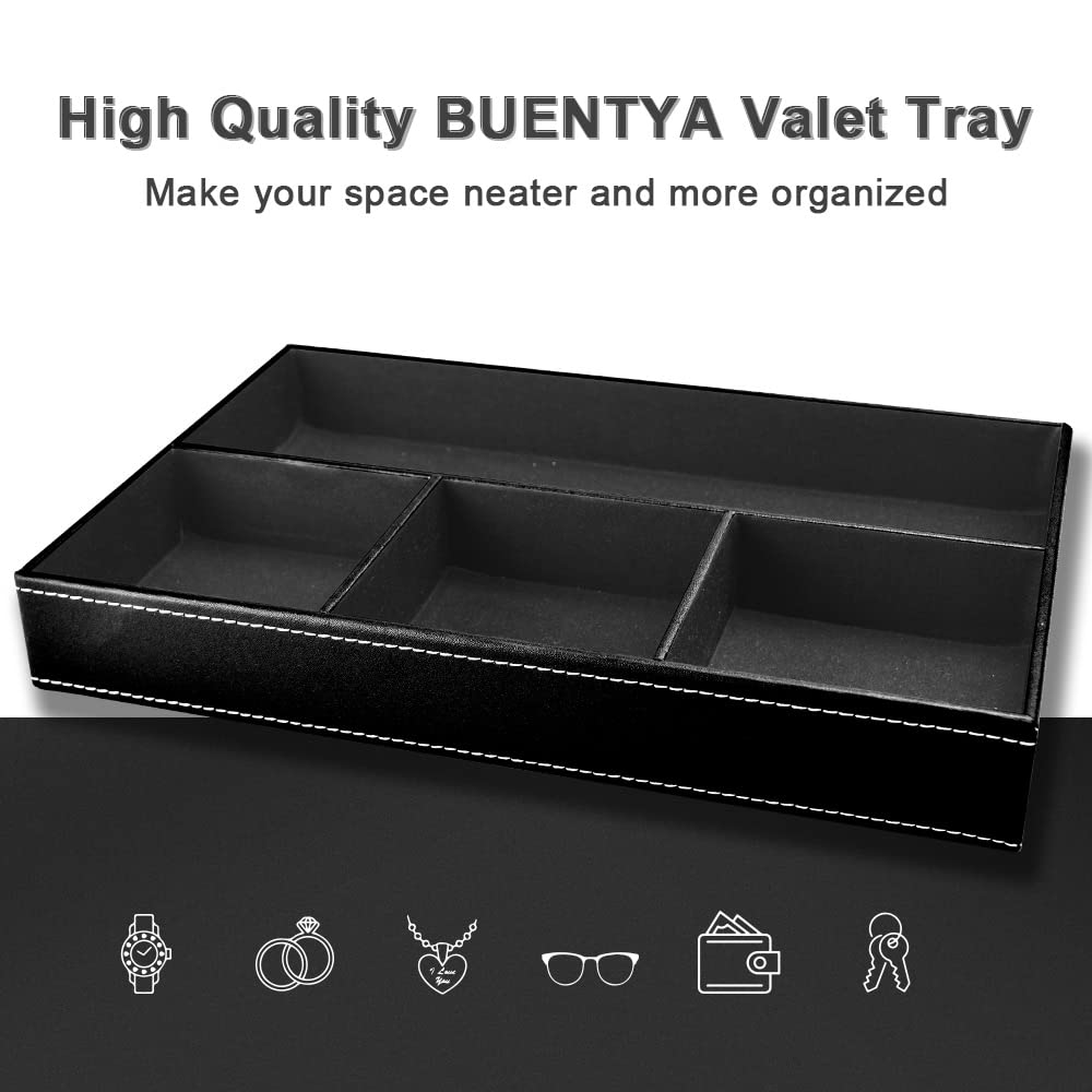 Svuotatasche In Pelle Per Uomo - Organizer 5 Scomparti Per Scrivania, Comodino O Auto