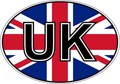 Akachafactory Autocollant Sticker Voiture Moto Oval Drapeau UK Royaume uni Anglais