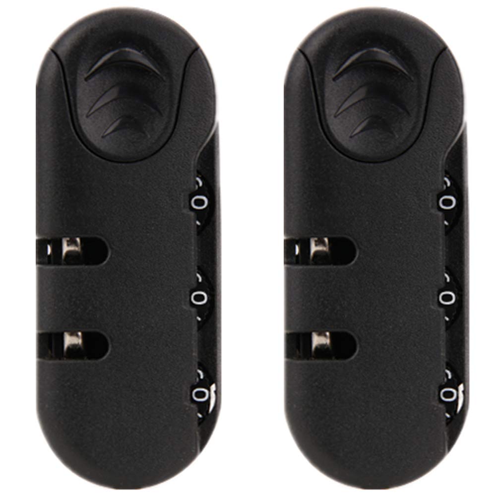 Mnuvxzaewf Black Combination Lock,Travel, Set Of A Pair S020# Password Lock Replacement Suitcases/Luggage For Suitcase Pull Rod