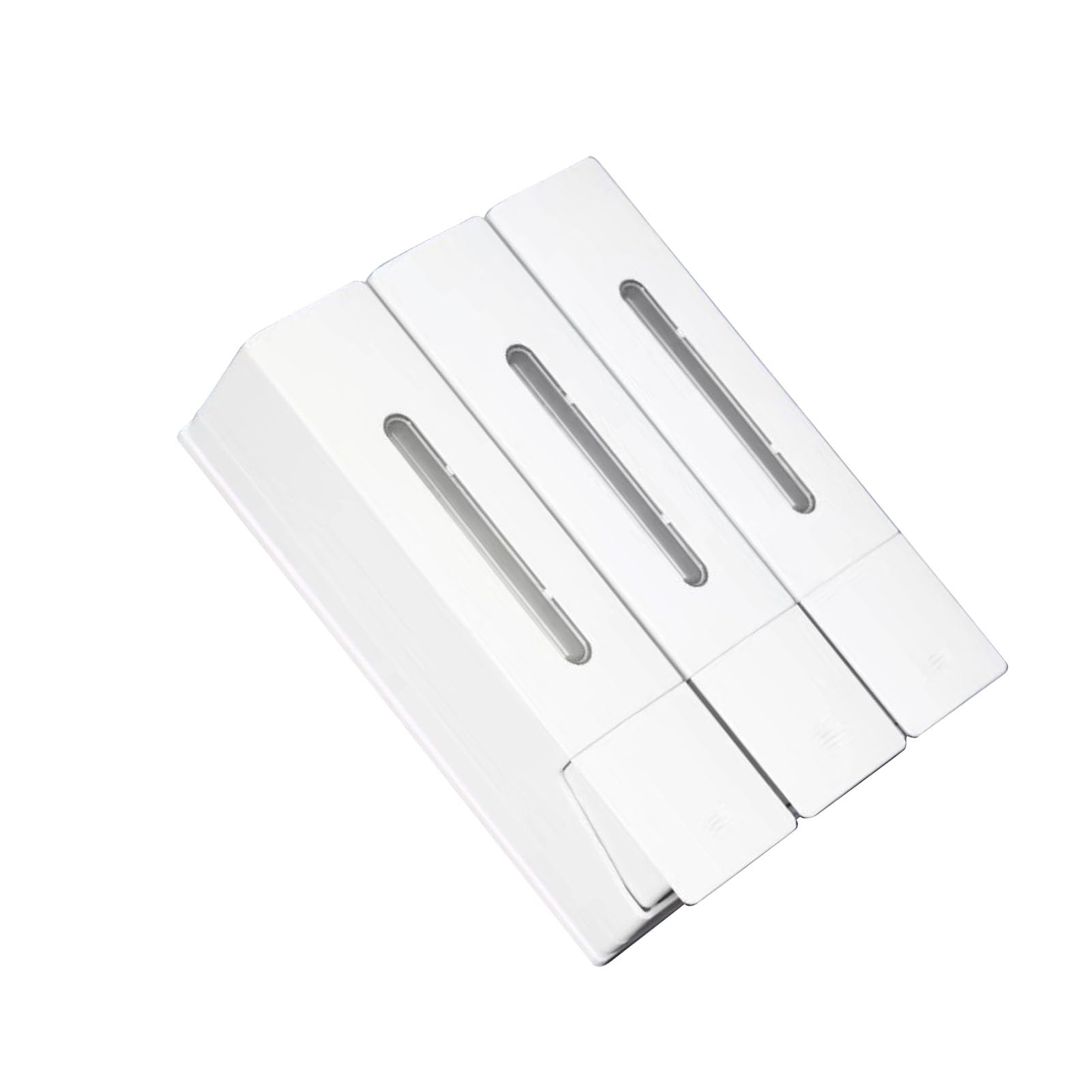 Dispenser per balsamo shampoo a parete 1200 ml Dispenser di sapone per doccia a 3 camere con grande uscita del liquido Pompa a tenuta per bagno Hotel Materiale ABS Confezione da 3 (Testa tripla