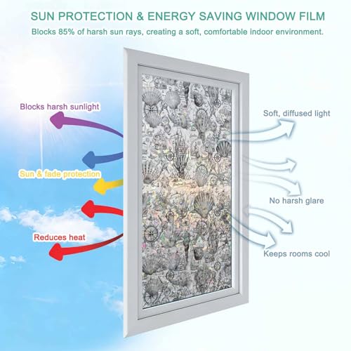 Película decorativa para ventana Rainbow Cling 17.7 x 78.7 pulg miniatura 5