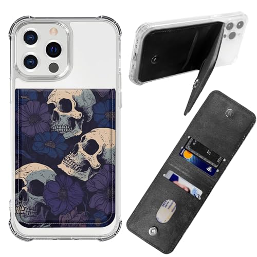 Custodia adesiva per telefono cellulare con doppia tasca in lycra porta carte di credito carta didentità piccolo design a portafoglio per iPhone iPad Samsung Galaxy smartphone Android