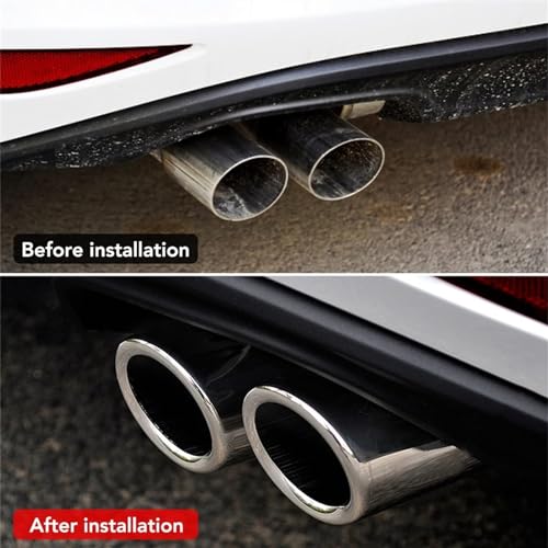 Tubo de escape decorativo para SKODA Octavia, silenciador trasero negro de alta elegancia 2