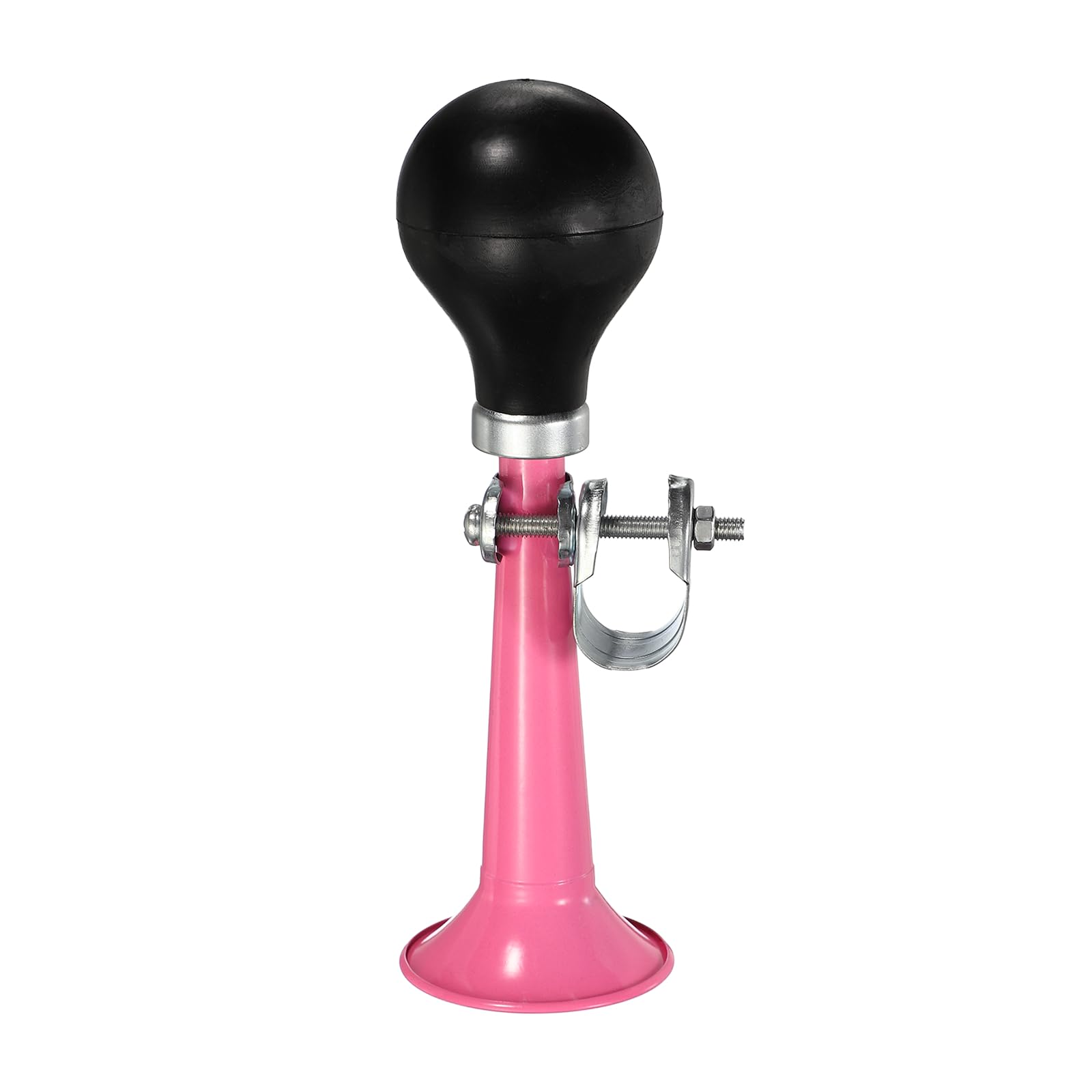 YELARXI Bike Horn, Air Horns for Safety with Air Squeeze Metal Handlebar Bugle Bicycle Loud Bell 7 Inch & Pink - Fit for (Road/Mountain/Bikes/Scooters)