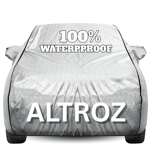 Image of Waterproof Car Body Cover - 100% Water Proof Custom Fit New Car Covers, Outdoor Full Protecting Cover for Altroz (All Models) with Free Storage Bag - UV, Rain & Dust, All Weather Protection