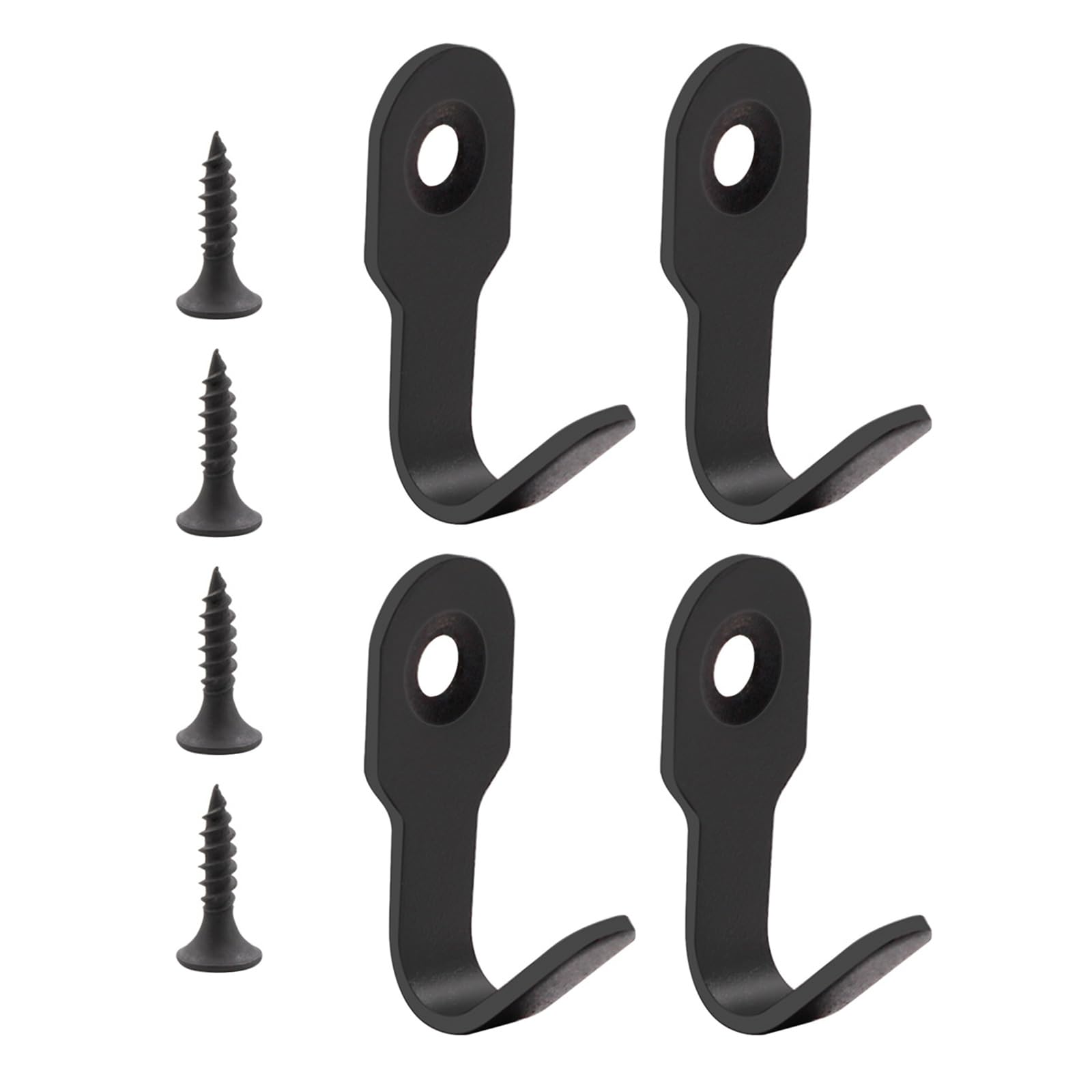 Woedpez Sand Black 4Pieces Multipurpose Sturdy Stainless Steel Hook For Efficient Space Management In Bathrooms Kitchens And Bedrooms Stainless Steel Hook