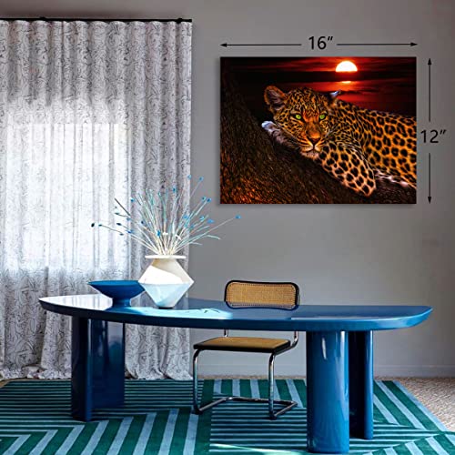 Black Golden Animals Wall Art Bathroom Decor Attractive Leopard Office Wall Decor Luxury Artwork For Living Room Home Decorations Ready To Hang - 16''X12'', 1 Piece, King Of Leopard #TOP5
