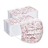  100 Stück staubdichtes Gesicht Weihnachtsgesicht M_ask, lustige süße Kinder Einweggesicht Bandanas Urlaub Winter Gesichtsdekorationen