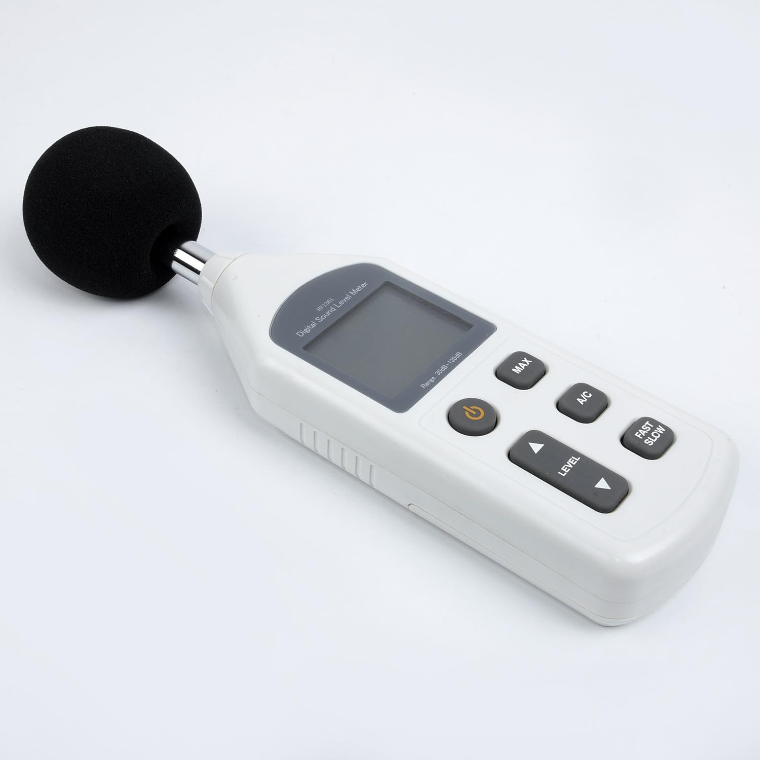 Dosímetro de ruido portátil de 30-130 dB para rango, medidor digital de nivel de sonido con gráfico de barras analógico, fábrica y escuela