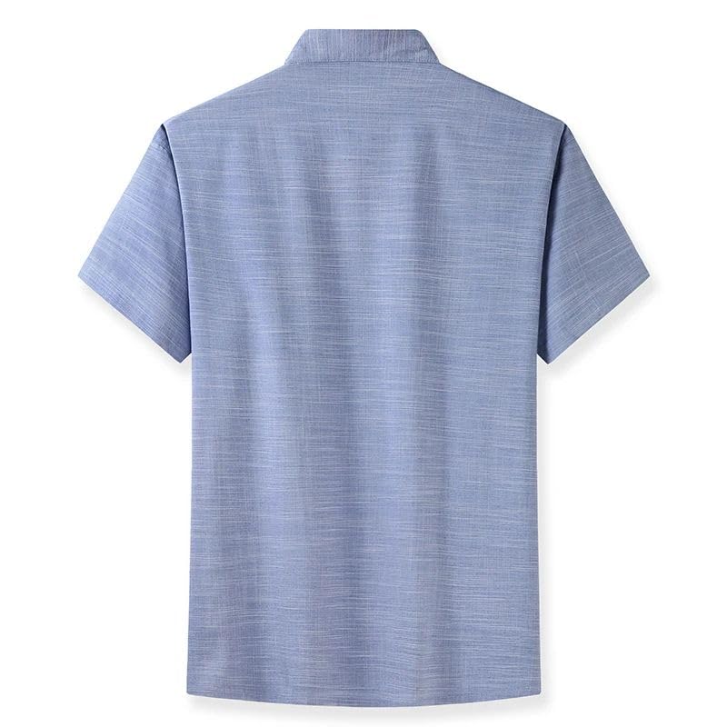 Uniforme masculin Kung Fu décontracté et ample à manches courtes - 4