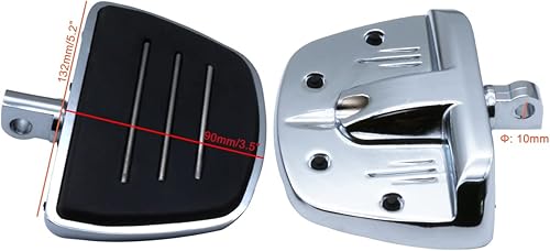 Miniatura 6 de FATECIM Estribos Mini para Motocicleta con Adaptadores de Montaje Macho para Harley Dyna Fat Bob Touring Road Glide Street Glide Sportster 883 Fat