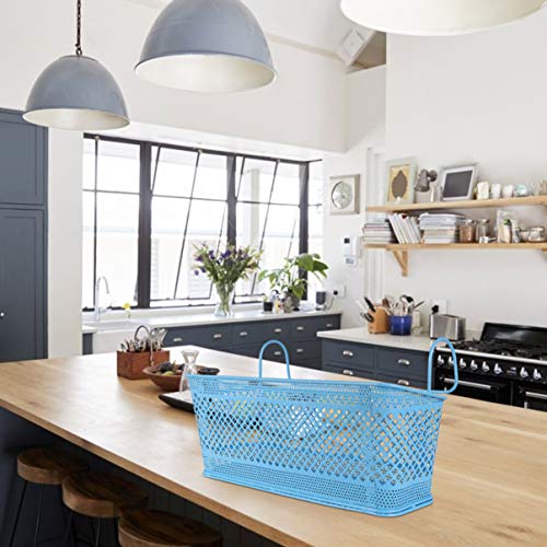 Cesta colgante de hierro rectangular PRETYZOOM organizador de almacenamiento para armario 8