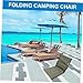 Happyyami Folding Beach Chair Portable Lightweight Outdoor Camping Chair Backrest for Relaxation Beach Picnics and Fishing Trips