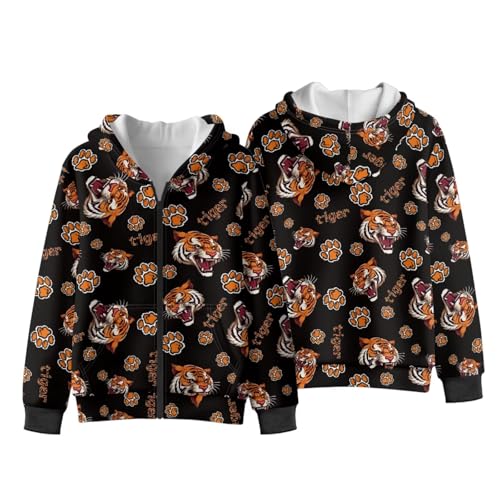 Boy Girl Zip Up Hoodie Sweatshirts Relaxed Breathable Long Sleeve Pullover Jacket with Pockets for Play Size S-XL3