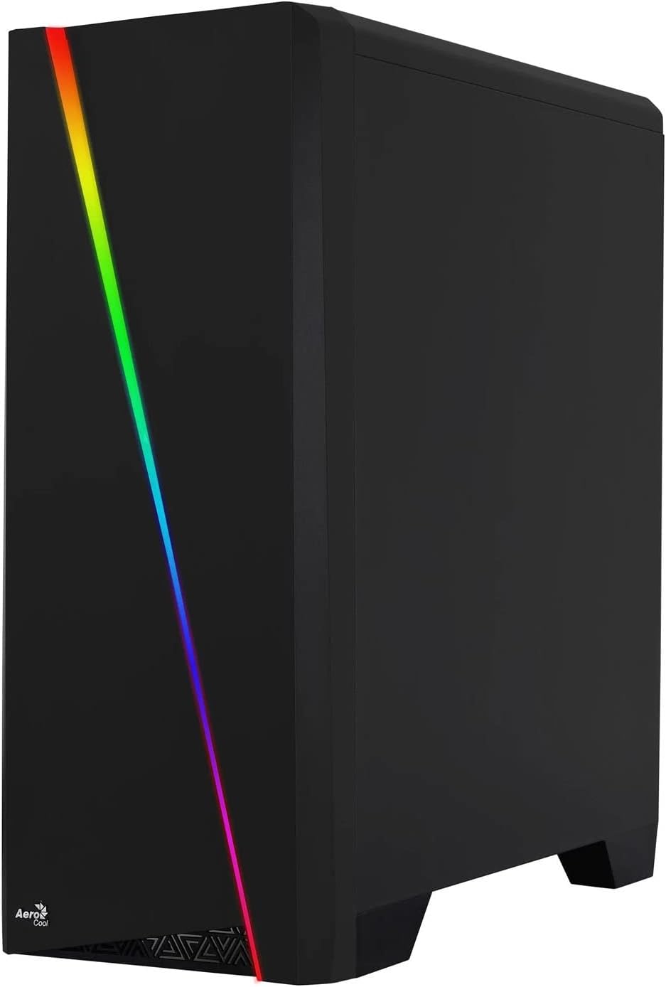 Aerocool Cylon RGB Midi-Tower PC Case, side view with transparent panel.