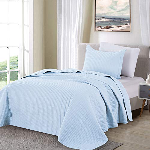 Great Bay Home 2Piece Detailed Channel Stitch Quilt Set with Shams