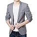VOBAGA Men's Slim Fit Casual One Button Suit Blazers Grey XXL