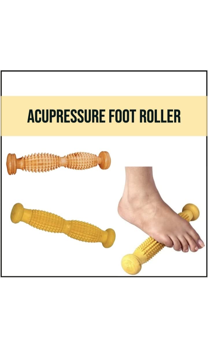 AcuRite Acupressure Wooden Foot Roller and Handy Sciatica Roller Blood Circulation Massager Pain Stress Health Benfits Acupressure Kit (2 in 1) AcuRite Acupressure Wooden Foot Roller and Handy Sciatica Roller Blood Circulation Massager Pain Stress Health Benfits Acupressure Kit (2 in 1)