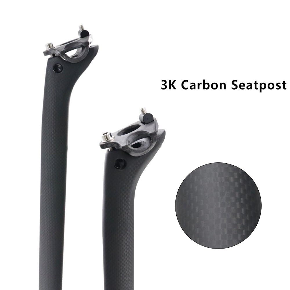 Tige de Selle vélo pour KOCEVLO Tige de Selle en Carbone Mat VTT/vélo Tube de Selle Hydraulique