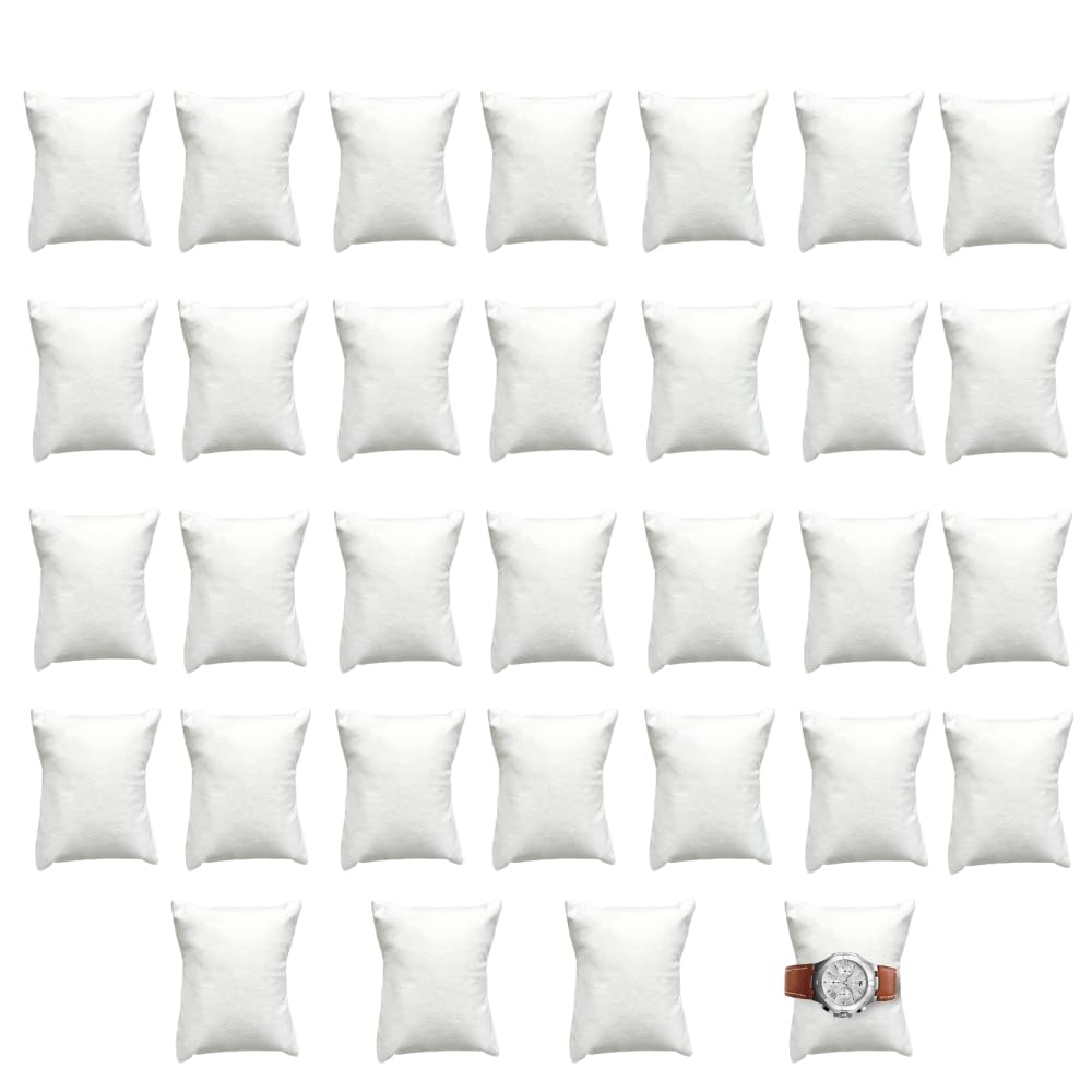 BDKMMS 32 PCS Plush Watch Pillows, 3.15 x 3.54 inch Plush Jewelry Cushions