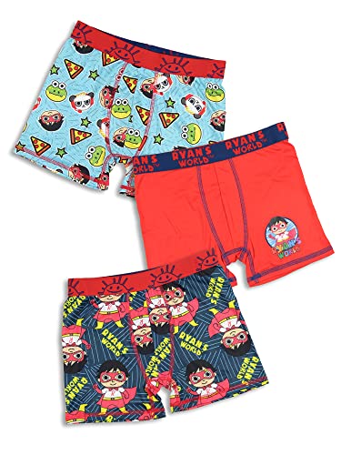 Ryans World Boys Character 3 Pack Athletic Boxer Briefs (S, 6)