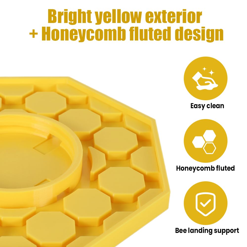 Abreuvoir pour Abeilles,1 Ou 2 Mangeoires a Abeilles,Structure D'alimentation en Eau Inversée pour L'arrosage et L'alimentation du Jardin Extérieur