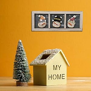 Attraction Design Wooden Snowman Christmas Wall Art, Rustic 16.8x6.6in Hanging Sign Attraction Design Wooden Snowman Christmas Wall Art Rustic 168x66in Hanging Sign