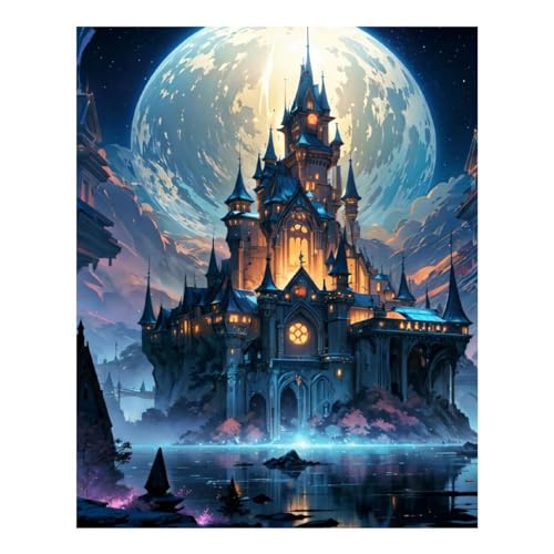 Cadeau anniversaire fille et adulte avec ce kit peinture diamant château