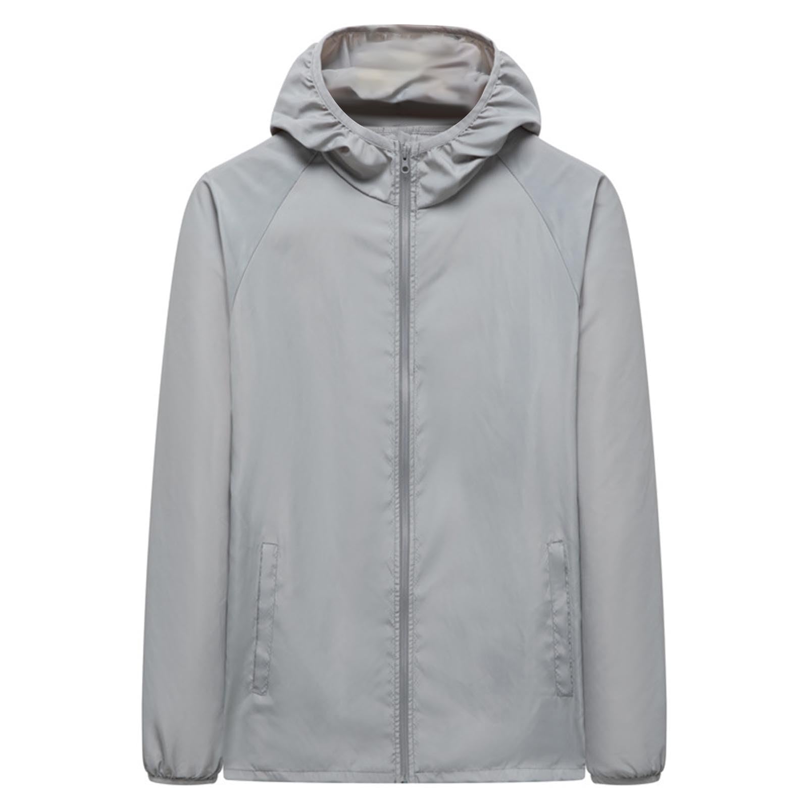 Sun Protection Jacket - Women Running Cycling Casual Tops Outdoor Sport UPF 50+ Long Sleeve Hoodie Shirts(Gray,Small)