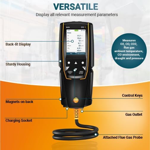 Testo 310 II Analyzer with connected probe