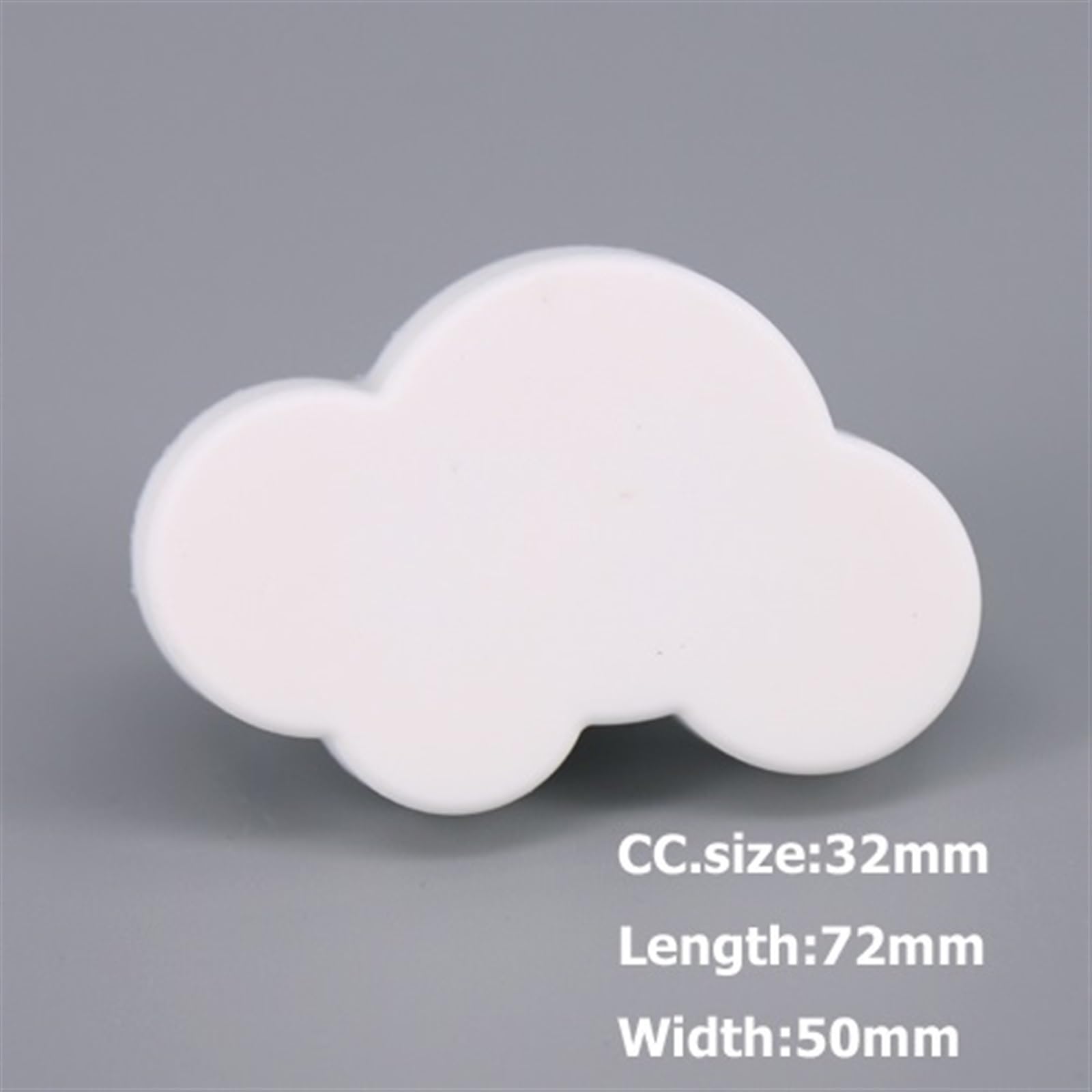 JWBSTUIW 1x White Cloud Kids Drawer Knobs Baby Children Cabinet Soft Knob Dresser Cabinet Wardrobe Handles pulls for Children's Room(Larger)