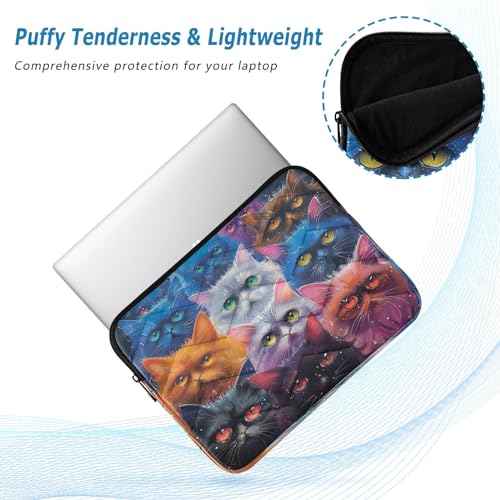 Funda para portátil 13-14 pulgadas impermeable con diseño de gatos miniatura 5