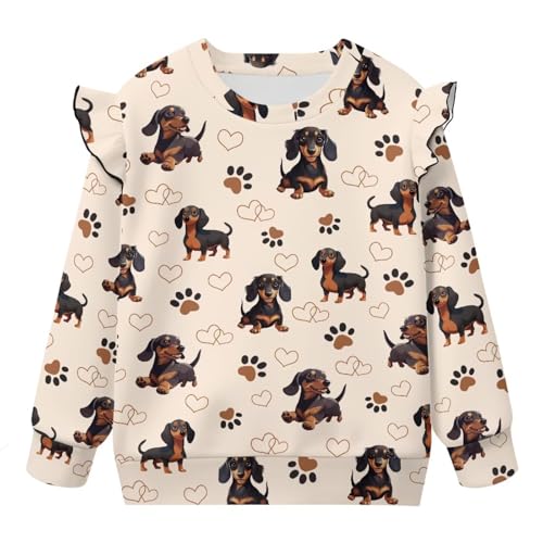 Xhuibop Toddler Girl Clothes Ruffle Long Sleeve Shirts Fall Sweatshirt Casual Tops for Travel Camping Holiday4