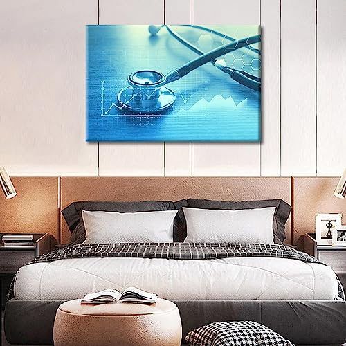 Image of TUMOVO Medical Examination Modern Home Decor 1 Panels Medical Pictures Canvas Wall Art Clinical Laboratory for Bedroom, Living Room, Office. Stretched and Framed Ready to Hang, 24 inch Wx36 H