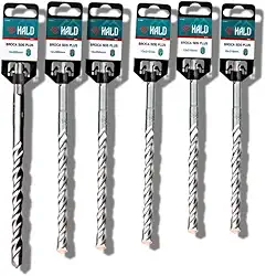 Kit 6 Brocas SDS Plus Hald Ø 10 x 210mm - Ø 12 x 210mm - Ø 13 x 210mm - Ø 10 x 260mm - Ø 12 x 260mm - Ø 14 x 260mm