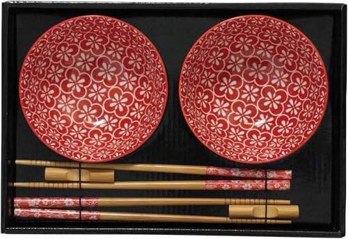 JADE TEMPLE Porzellan Schalen Set rot, 1 Set