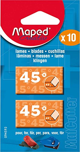 Maped - Set de 10 cuchillas de repuesto de 45º para MatCutter