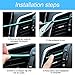 8sanlione 20PCS Car Air Conditioner Decoration Strip, Auto Air Vent Outlet Chrome DIY Trim Strips, Waterproof Moulding Bendable Protection Strip Line, Car Decor Accessories for Most Cars (Pink)