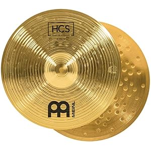 Meinl Cymbals HCS 14 Zoll (35,56cm) Hihat Becken für Schlagzeug – Paar – Messing, traditionelles Finish (HCS14H)