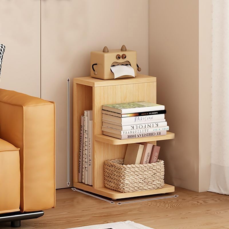 Estantería esquinera para libros de madera maciza de 6 niveles