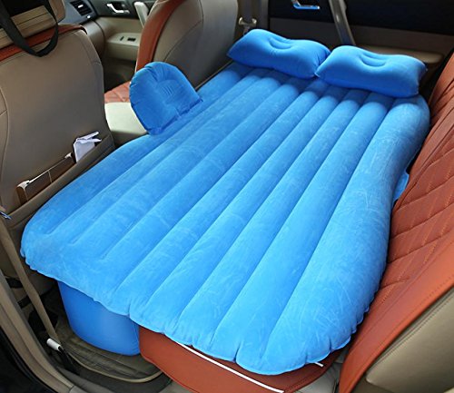 Lit gonflable de voiture YL bleu 135x88cm avec coussins de voyage