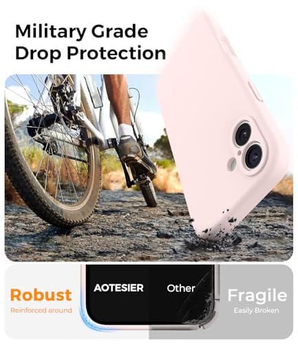 AOTESIER Magnetic for iPhone 16 Plus Case, Silicone | Full Camera Protection | Integrated Camera Control Button | MagSafe Compatible | Anti-Scratch Microfiber Lining Phone Case, Chalk Pink - image 4