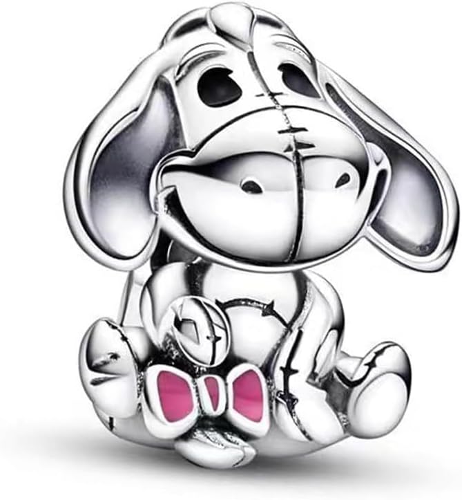 PAGOGO Jewelry Man Cartoon Animals Charms 925 Sterling Silver with Cubic Zirconia for Women Bracelets and Necklaces,Christmas Mother for Women - Image 2