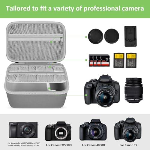 Bolsa para cámara DSLR y mirrorless gris ajustable miniatura 2